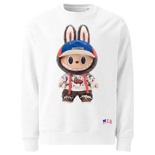 White Sweatshirts with love labubu White Sweatshirts with love labubu
