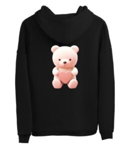 Black Hoodies with Baby Bear Black Hoodies with Baby Bear - Image 2