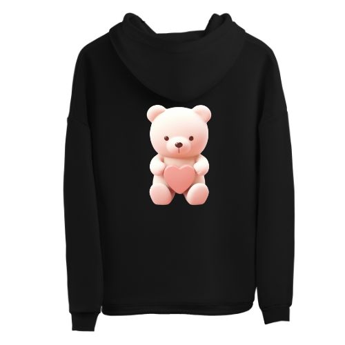Black Hoodies with Baby Bear Black Hoodies with Baby Bear - Image 2