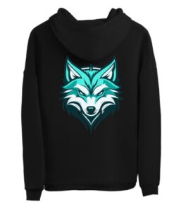 Black Hoodies with Wolf Black Hoodies with Wolf - Image 2