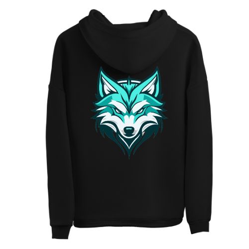Black Hoodies with Wolf Black Hoodies with Wolf - Image 2